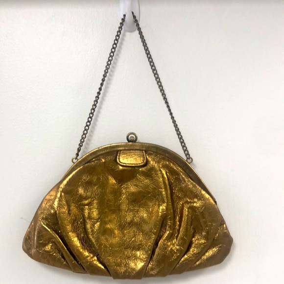 Fossil Handbags - Fossil Metallic Gold Clutch Purse